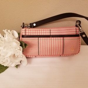 Lauren by Ralph Lauren Pink Houndstooth small bag